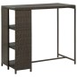 vidaXL Mesa bar estante almacenaje 120x60x110cm ratán sintético marrón vidaXL Mesa bar estante almacenaje 120x60x110cm ratán sintético marrón
