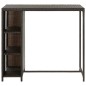 vidaXL Mesa bar estante almacenaje 120x60x110cm ratán sintético marrón vidaXL Mesa bar estante almacenaje 120x60x110cm ratán sintético marrón