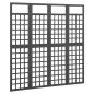 vidaXL Biombo/Enrejado de 4 paneles madera de abeto negro 161x180 cm vidaXL Biombo/Enrejado de 4 paneles madera de abeto negro 161x180 cm