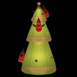vidaXL Árbol de Navidad hinchable con LED 500 cm