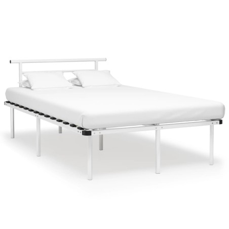 vidaXL Estructura de cama de metal blanco 120x200 cm