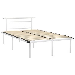 vidaXL Estructura de cama de metal blanco 120x200 cm