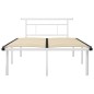 vidaXL Estructura de cama de metal blanco 120x200 cm