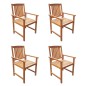 vidaXL Set de comedor de jardín 5 piezas madera maciza de acacia vidaXL Set de comedor de jardín 5 piezas madera maciza de acacia
