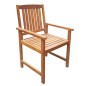 vidaXL Set de comedor de jardín 5 piezas madera maciza de acacia vidaXL Set de comedor de jardín 5 piezas madera maciza de acacia