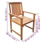 vidaXL Set de comedor de jardín 5 piezas madera maciza de acacia vidaXL Set de comedor de jardín 5 piezas madera maciza de acacia