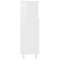 vidaXL Armario de baño madera contrachapada blanco brillo 30x30x95 cm vidaXL Armario de baño madera contrachapada blanco brillo 30x30x95 cm