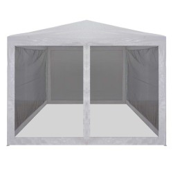 vidaXL Carpa de celebraciones con 4 paredes de malla 3x3 m