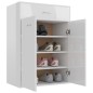vidaXL Mueble zapatero de contrachapada blanco brillante 60x35x84 cm vidaXL Mueble zapatero de contrachapada blanco brillante 60x35x84 cm
