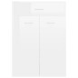 vidaXL Mueble zapatero de contrachapada blanco brillante 60x35x84 cm vidaXL Mueble zapatero de contrachapada blanco brillante 60x35x84 cm