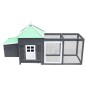 vidaXL Gallinero con ponedero madera maciza abeto gris 190x72x102 cm vidaXL Gallinero con ponedero madera maciza abeto gris 190x72x102 cm