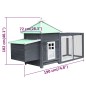 vidaXL Gallinero con ponedero madera maciza abeto gris 190x72x102 cm vidaXL Gallinero con ponedero madera maciza abeto gris 190x72x102 cm