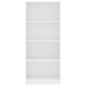 vidaXL Estantería de 4 niveles madera contrachapada blanca 60x24x142cm vidaXL Estantería de 4 niveles madera contrachapada blanca 60x24x142cm