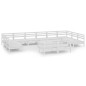 vidaXL Juego de muebles de jardín 13 pzas madera maciza de pino blanco vidaXL Juego de muebles de jardín 13 pzas madera maciza de pino blanco