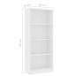 vidaXL Estantería de 4 niveles madera contrachapada blanca 60x24x142cm vidaXL Estantería de 4 niveles madera contrachapada blanca 60x24x142cm