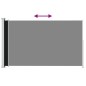 vidaXL Toldo lateral retráctil de jardín negro 180x300 cm