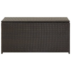 vidaXL Caja de almacenaje jardín ratán sintético marrón 100x50x50 cm
