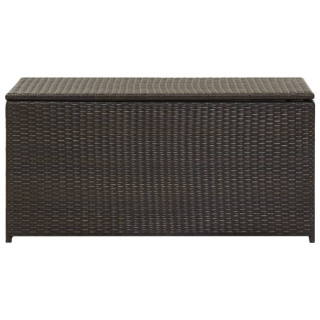 vidaXL Caja de almacenaje jardín ratán sintético marrón 100x50x50 cm
