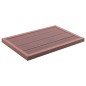 vidaXL Panel de suelo para ducha solar WPC marrón 101x63x5,5 cm