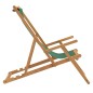 vidaXL Silla de playa plegable de madera maciza de teca verde vidaXL Silla de playa plegable de madera maciza de teca verde
