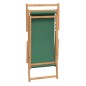 vidaXL Silla de playa plegable de madera maciza de teca verde vidaXL Silla de playa plegable de madera maciza de teca verde
