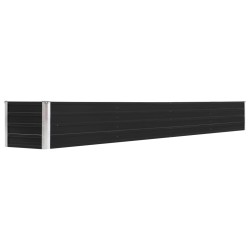 vidaXL Arriate de jardín de acero galvanizado antracita 320x40x45 cm