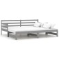 vidaXL Sofá cama extraíble madera maciza de pino gris 2x(90x200) cm vidaXL Sofá cama extraíble madera maciza de pino gris 2x(90x200) cm