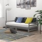 vidaXL Sofá cama extraíble madera maciza de pino gris 2x(90x200) cm vidaXL Sofá cama extraíble madera maciza de pino gris 2x(90x200) cm