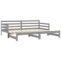 vidaXL Sofá cama extraíble madera maciza de pino gris 2x(90x200) cm vidaXL Sofá cama extraíble madera maciza de pino gris 2x(90x200) cm