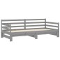 vidaXL Sofá cama extraíble madera maciza de pino gris 2x(90x200) cm vidaXL Sofá cama extraíble madera maciza de pino gris 2x(90x200) cm