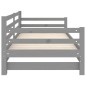 vidaXL Sofá cama extraíble madera maciza de pino gris 2x(90x200) cm vidaXL Sofá cama extraíble madera maciza de pino gris 2x(90x200) cm