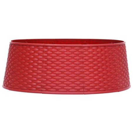vidaXL Falda del árbol de Navidad roja Ø65x19,5 cm