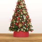 vidaXL Falda del árbol de Navidad roja Ø65x19,5 cm vidaXL Falda del árbol de Navidad roja Ø65x19,5 cm