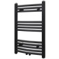 vidaXL Radiador toallero de baño curvo negro 500 x 764 mm vidaXL Radiador toallero de baño curvo negro 500 x 764 mm