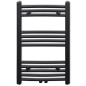 vidaXL Radiador toallero de baño curvo negro 500 x 764 mm vidaXL Radiador toallero de baño curvo negro 500 x 764 mm