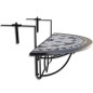 vidaXL Mesa de balcón colgante mosaico negro y blanco vidaXL Mesa de balcón colgante mosaico negro y blanco