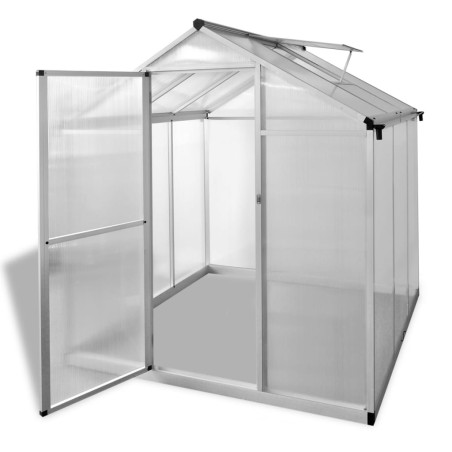 vidaXL Invernadero de aluminio gris antracita 3,46 m²