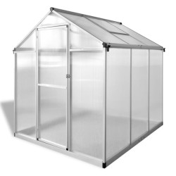 vidaXL Invernadero de aluminio gris antracita 3,46 m²