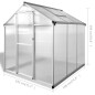 vidaXL Invernadero de aluminio gris antracita 3,46 m² vidaXL Invernadero de aluminio gris antracita 3,46 m²
