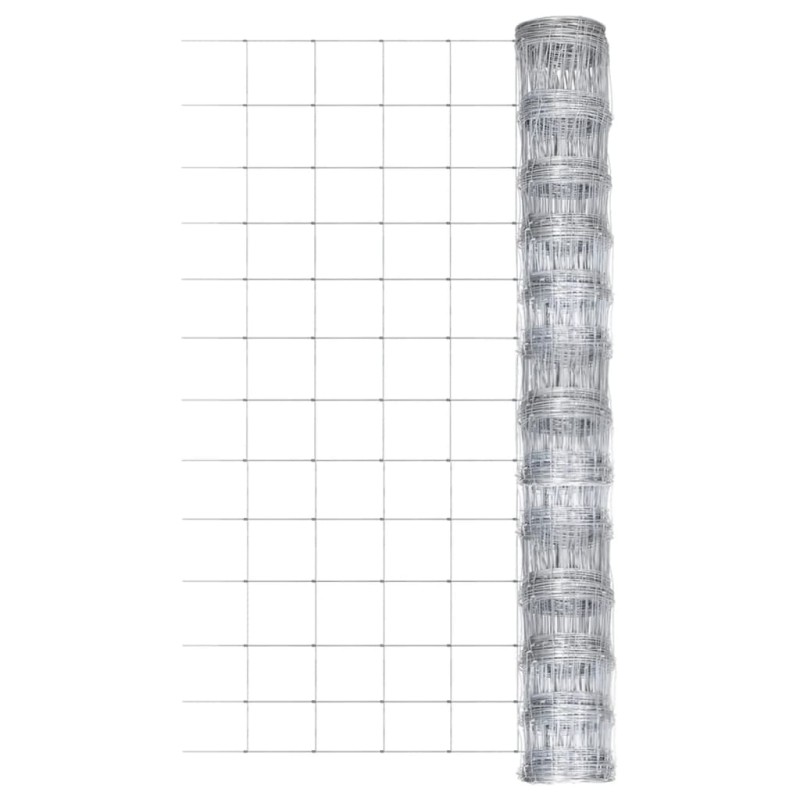 vidaXL Valla de jardín de acero galvanizado plateado 50x1,25 m vidaXL Valla de jardín de acero galvanizado plateado 50x1,25 m
