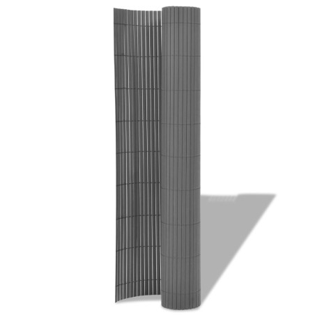 vidaXL Valla de jardín de doble cara gris 90x300 cm