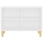vidaXL Mueble de TV con patas de madera maciza blanco 69,5x30x50 cm
