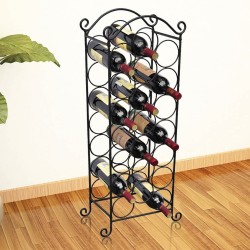 vidaXL Botellero de metal para 21 botellas  