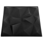vidaXL Paneles de pared 3D 24 unidades 50x50 cm negro diamante 6 m² vidaXL Paneles de pared 3D 24 unidades 50x50 cm negro diamante 6 m²