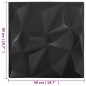 vidaXL Paneles de pared 3D 24 unidades 50x50 cm negro diamante 6 m² vidaXL Paneles de pared 3D 24 unidades 50x50 cm negro diamante 6 m²