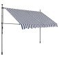 vidaXL Toldo manual retráctil con LED azul y blanco 300 cm vidaXL Toldo manual retráctil con LED azul y blanco 300 cm