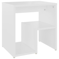 vidaXL Mesita de noche blanco madera contrachapada 40x30x40 cm