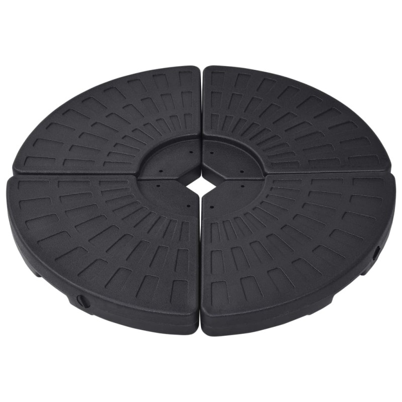 vidaXL Soporte de sombrilla en forma de ventilador 4 piezas negro vidaXL Soporte de sombrilla en forma de ventilador 4 piezas negro