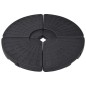 vidaXL Soporte de sombrilla en forma de ventilador 4 piezas negro vidaXL Soporte de sombrilla en forma de ventilador 4 piezas negro