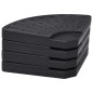 vidaXL Soporte de sombrilla en forma de ventilador 4 piezas negro vidaXL Soporte de sombrilla en forma de ventilador 4 piezas negro